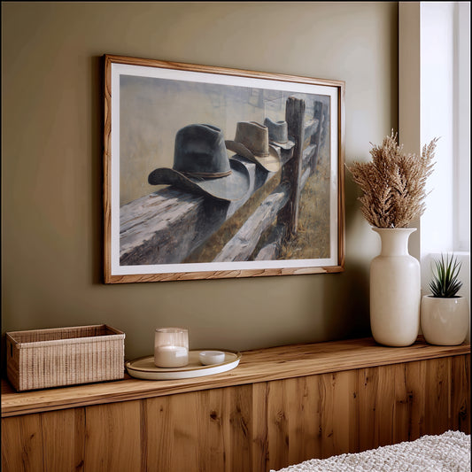 Weathered Legacy: Cowboy Hats at Rest