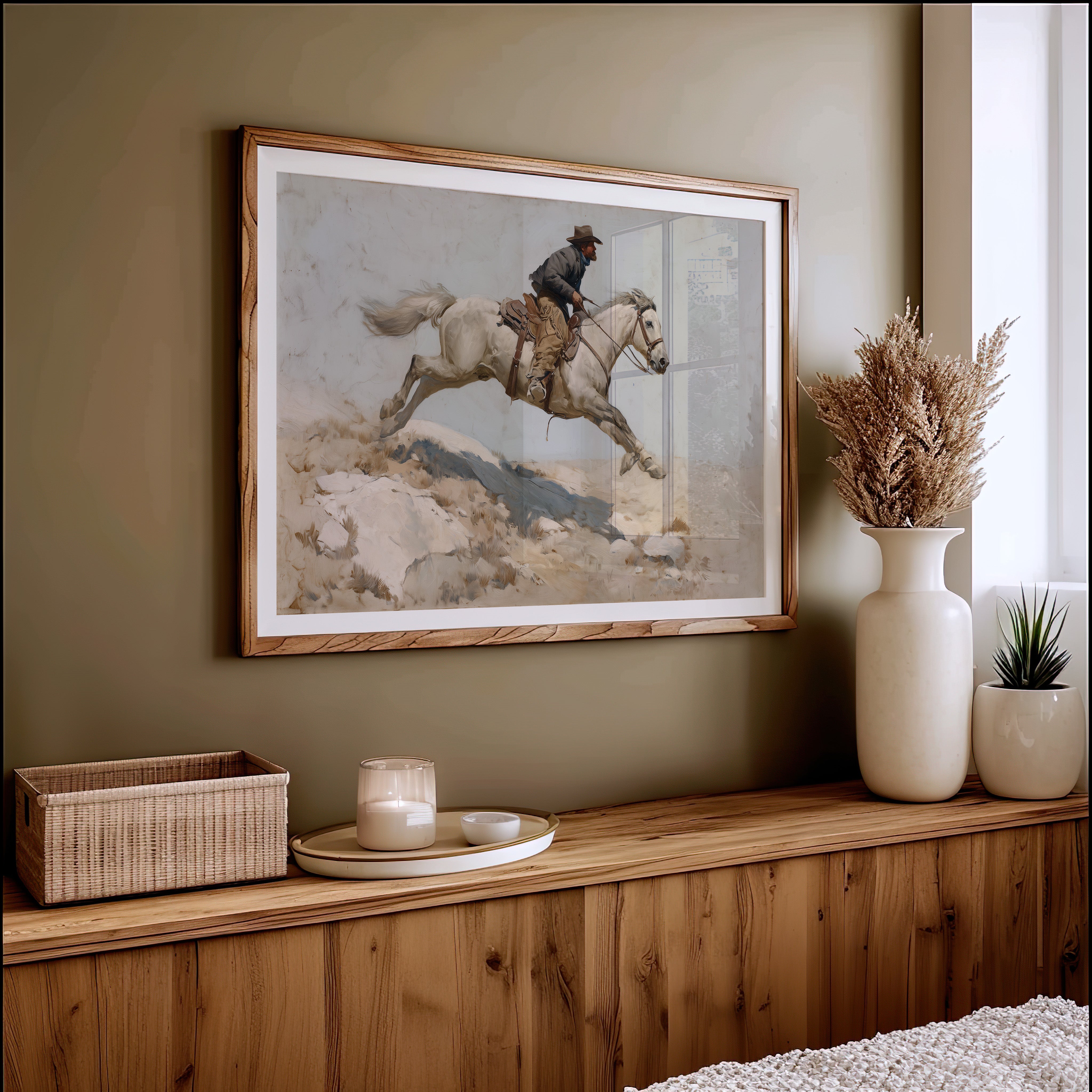 Alabaster Steed Conquers Barren Terrain