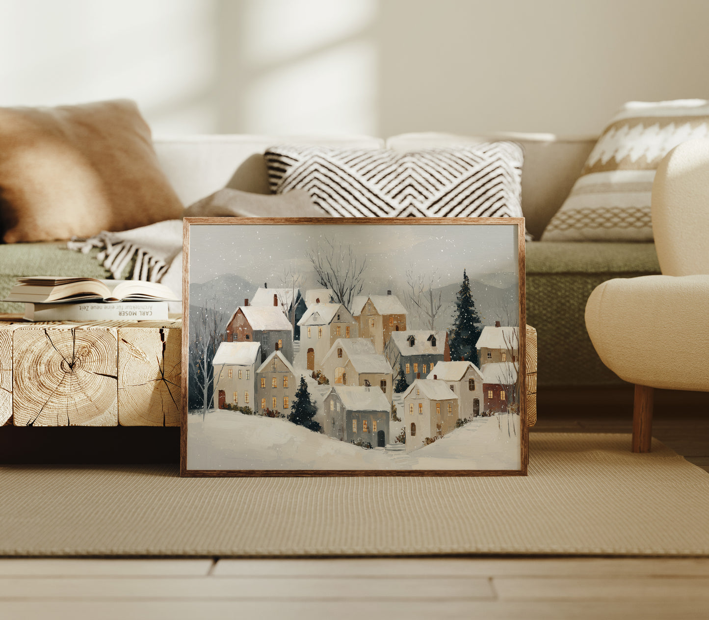 Silent Village Under Winter's Veil