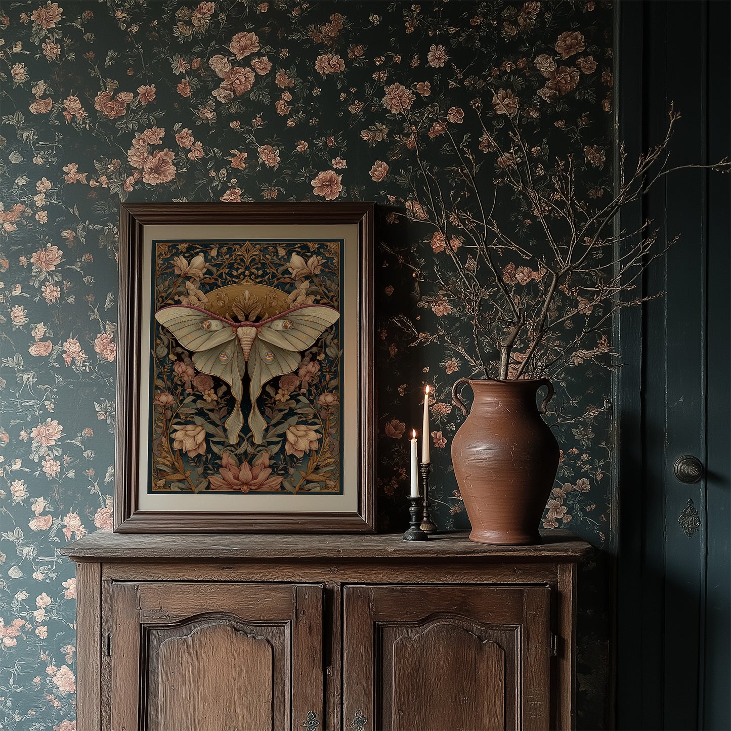Nocturnal Symmetry: Art Nouveau Moth