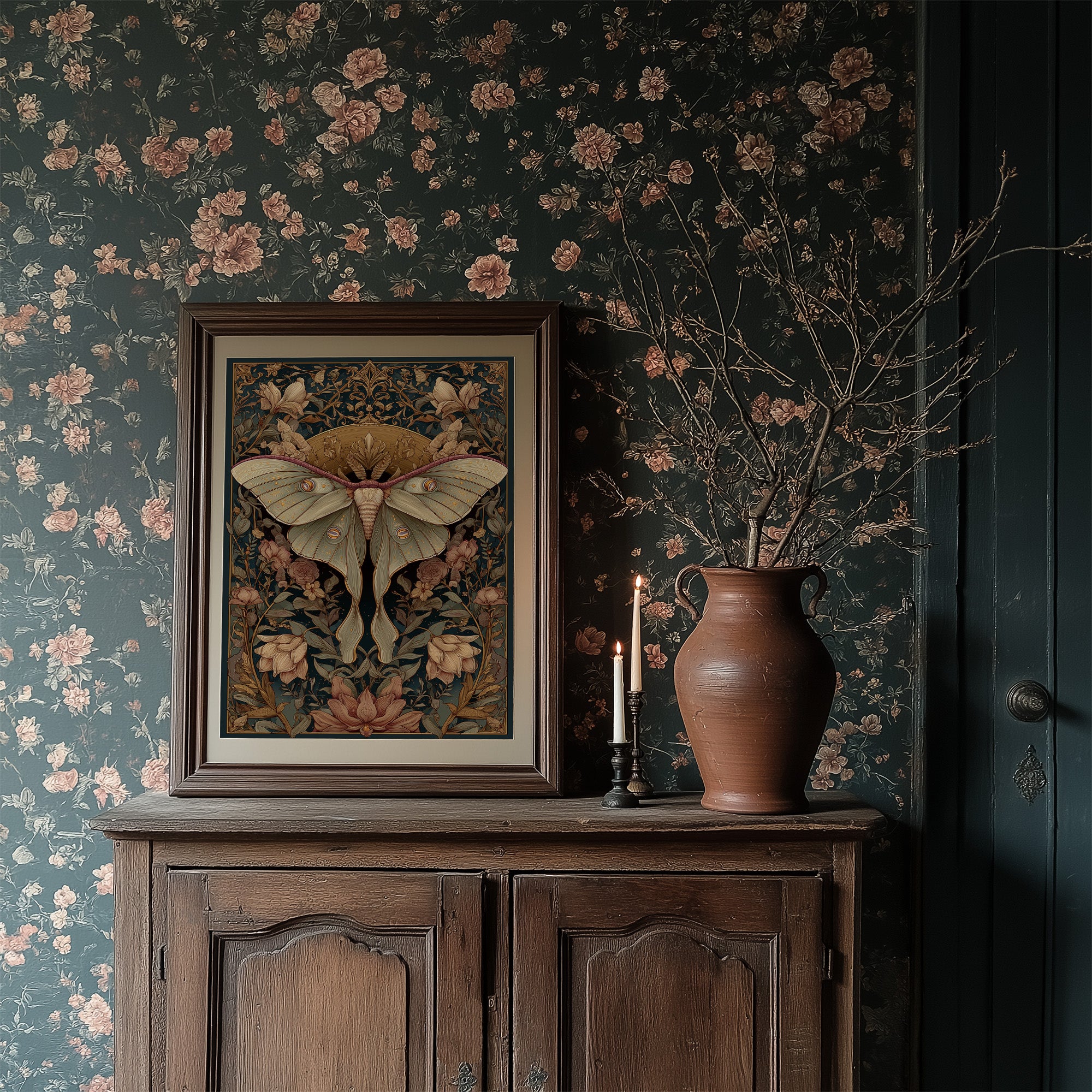 Nocturnal Symmetry: Art Nouveau Moth