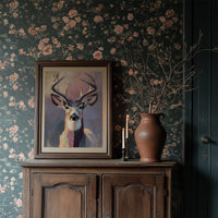 Majestic Gaze: Stag in Pastel Abstraction