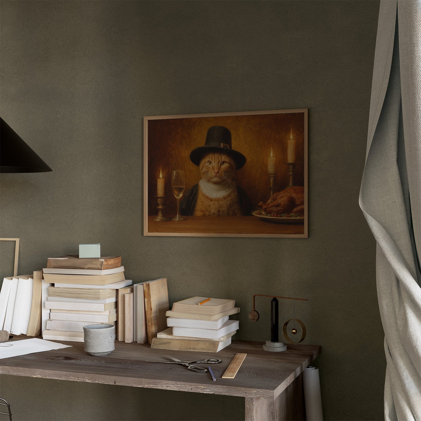 Distinguished Feline's Thanksgiving Feast