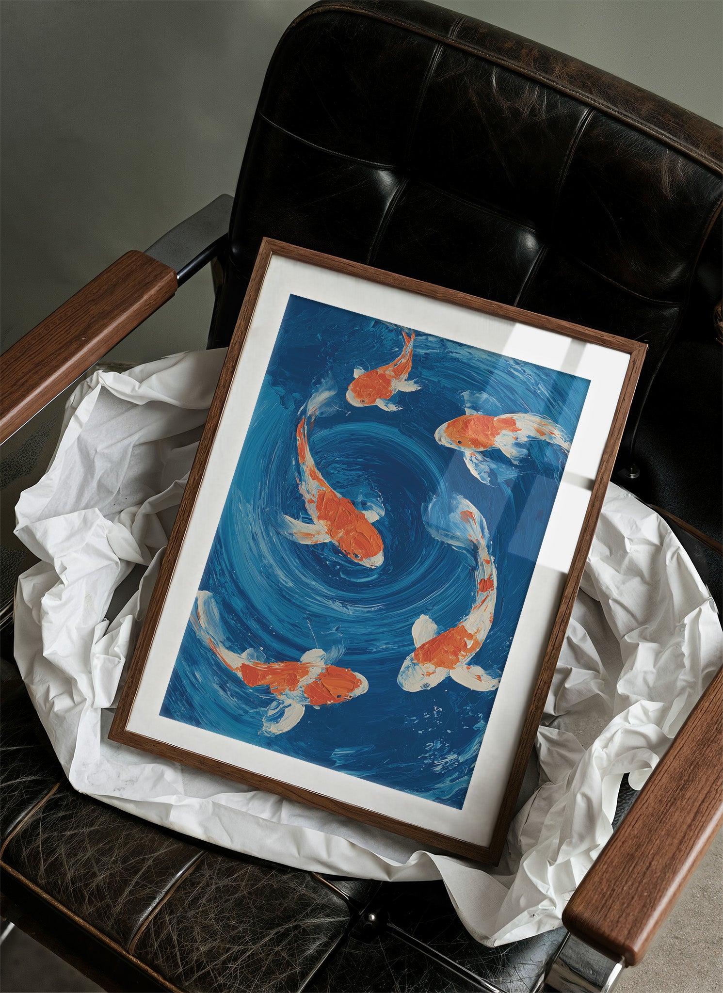 Vermillion Dancers in Azure Whirlpool