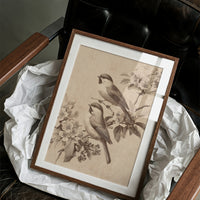 Chickadees Among Cherry Blossoms