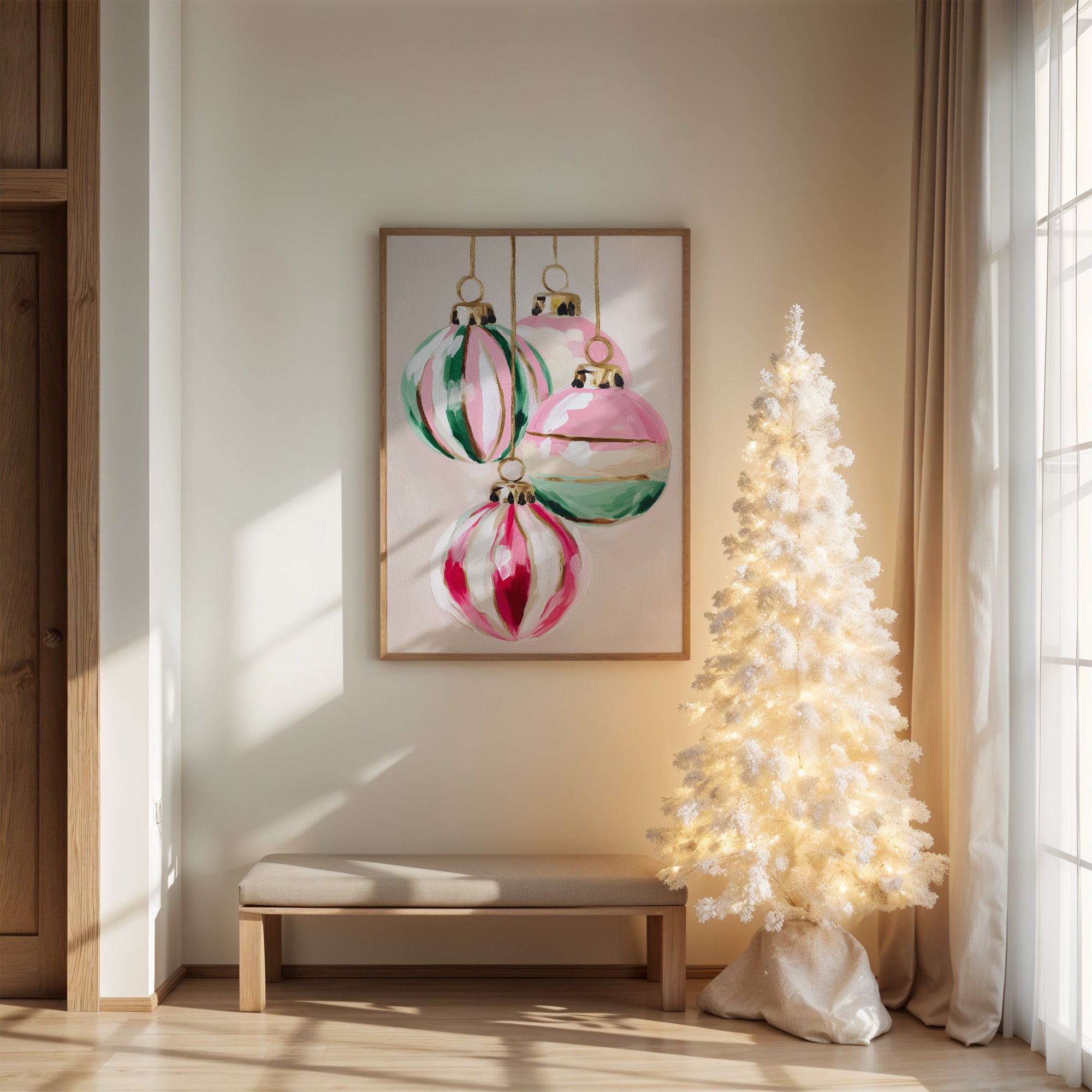 Pastel Ornaments Dancing in Light