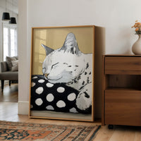 Spotted Comfort: Feline Slumber Portrait