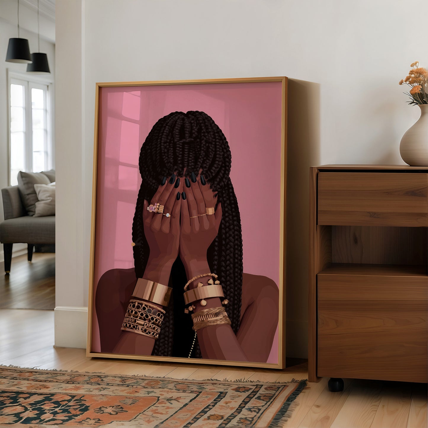 Adorned Silence Against Rose