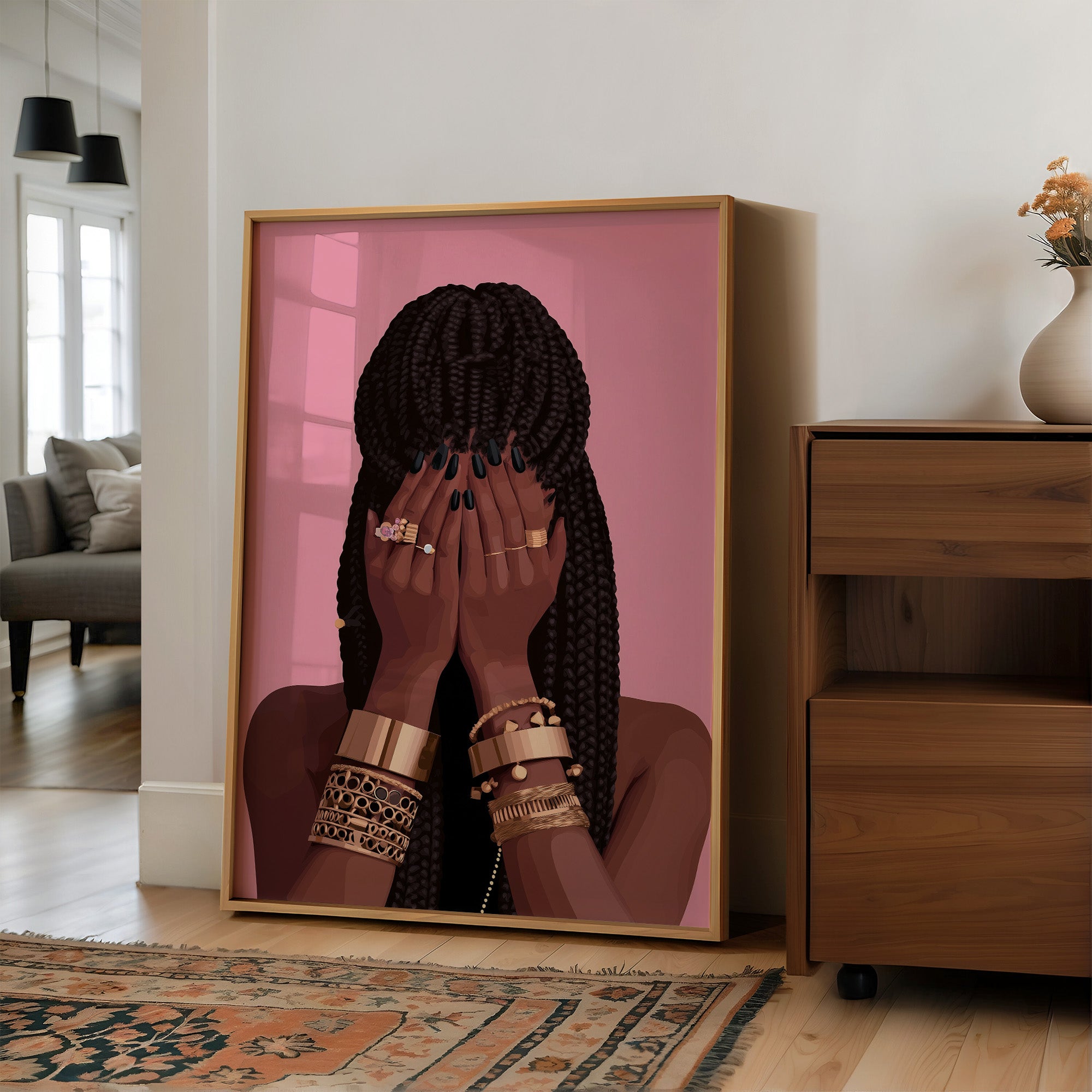 Adorned Silence Against Rose
