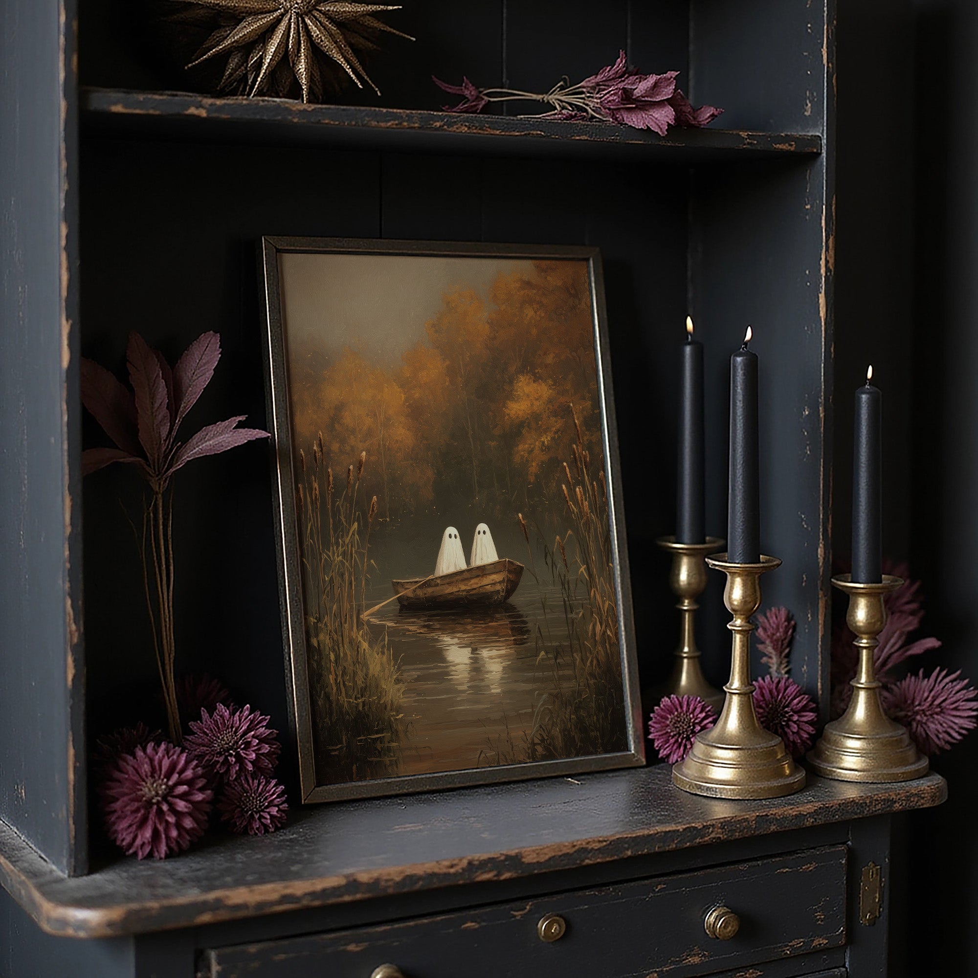 Ghostly Voyage Through Autumn Waters