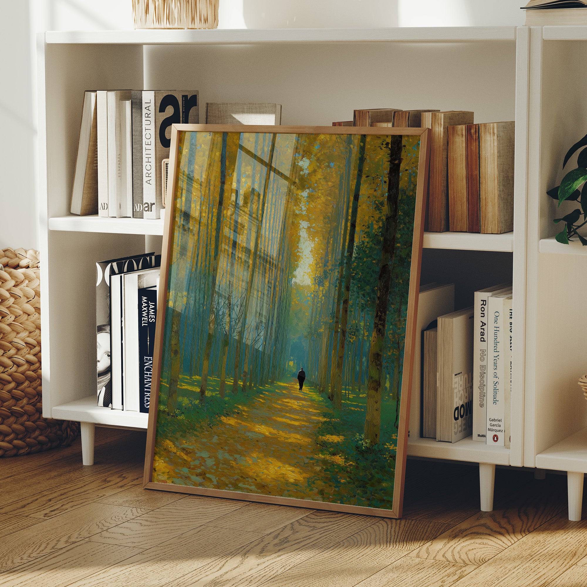 Solitary Journey Through Golden Corridors