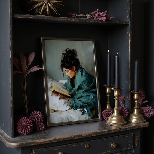 Quiet Moments in Teal and Ivory