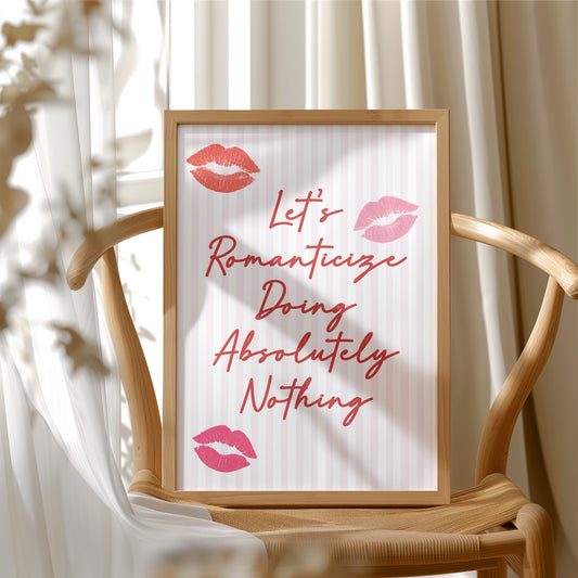 Crimson Confessions Against Pastel Stripes