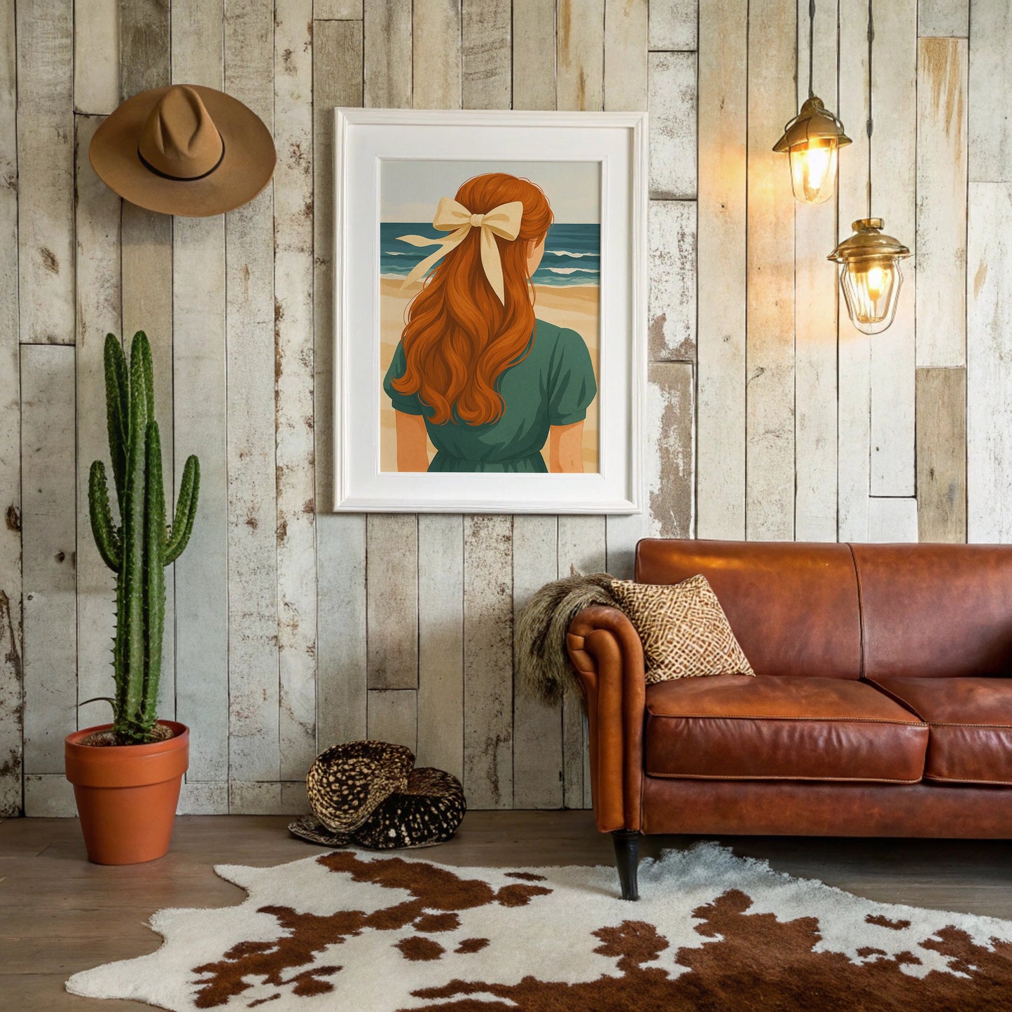 Copper Waves Meet Ocean Blue