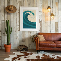 Teal Curl Meets Desert Calm