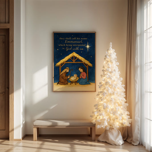 Starlit Manger Under Midnight Blue