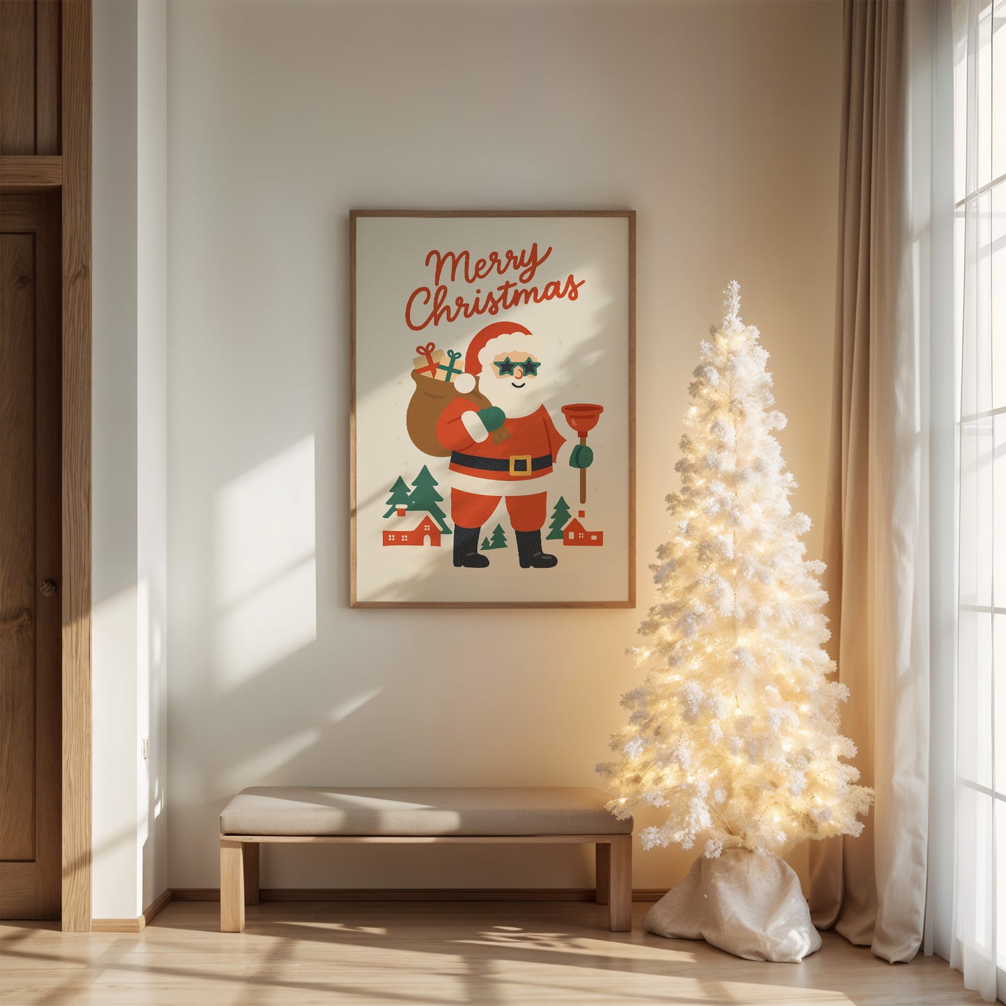 Retro Santa Brings Holiday Cheer