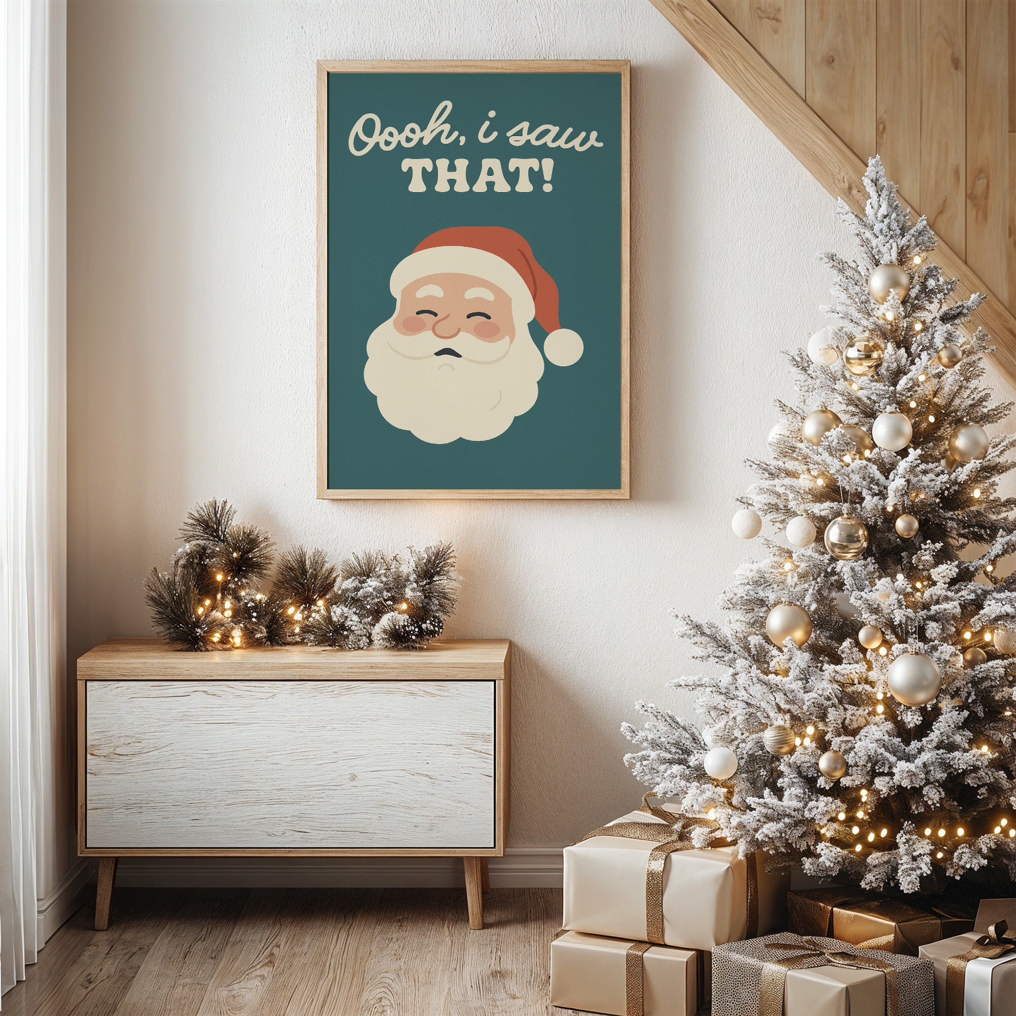 Jolly Words On Teal Canvas