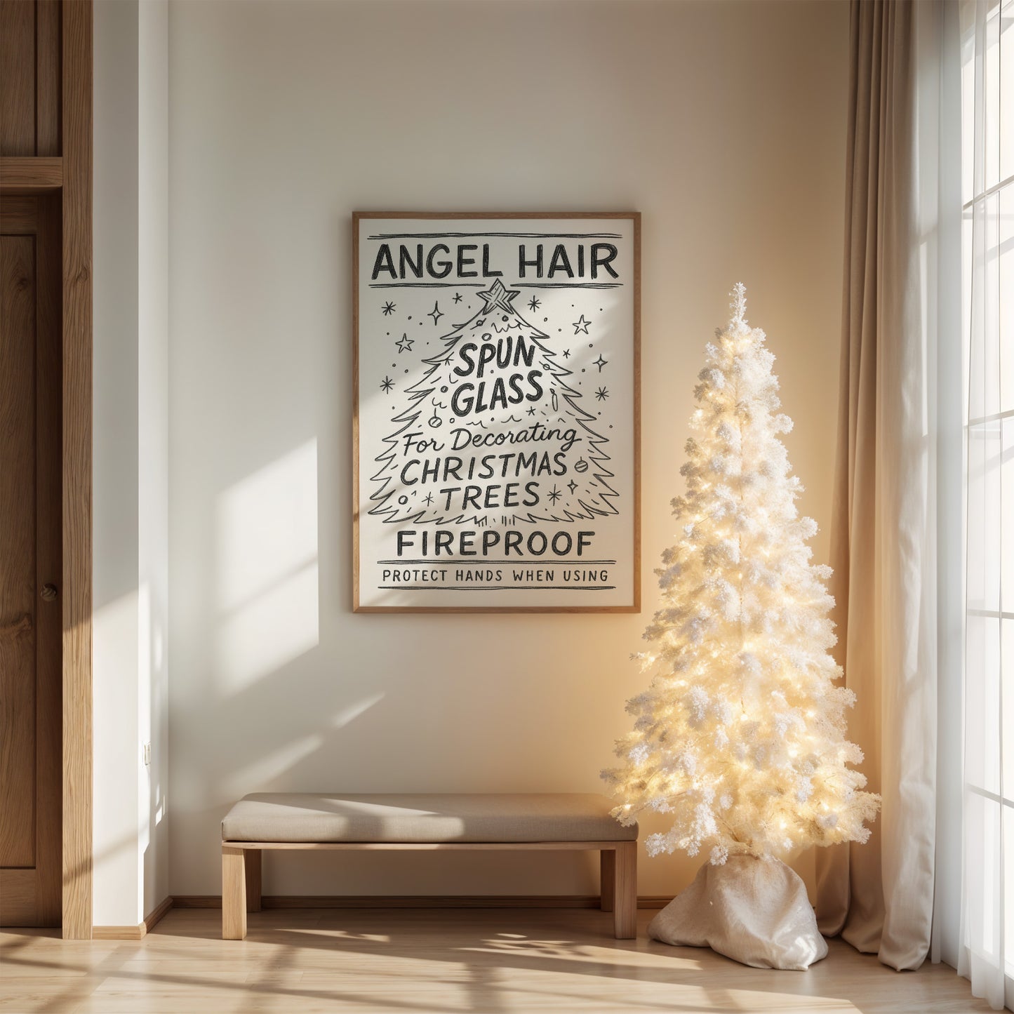 Vintage Holiday Instructions Framed