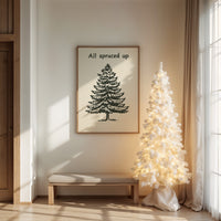 Simple Evergreen In December Light