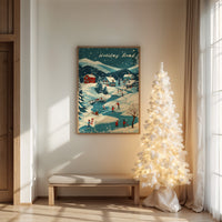 Alpine Village Under Winter Stars