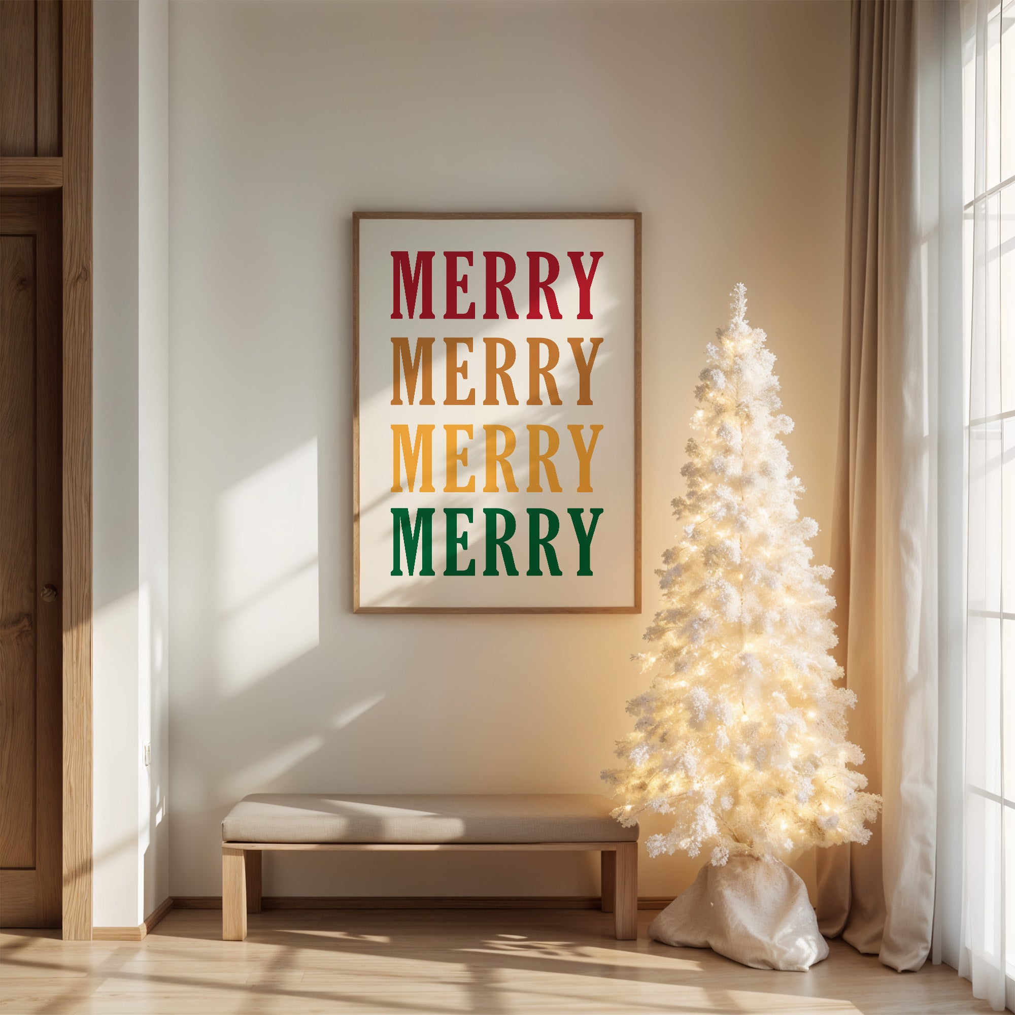 Holiday Words In Warm Cascade