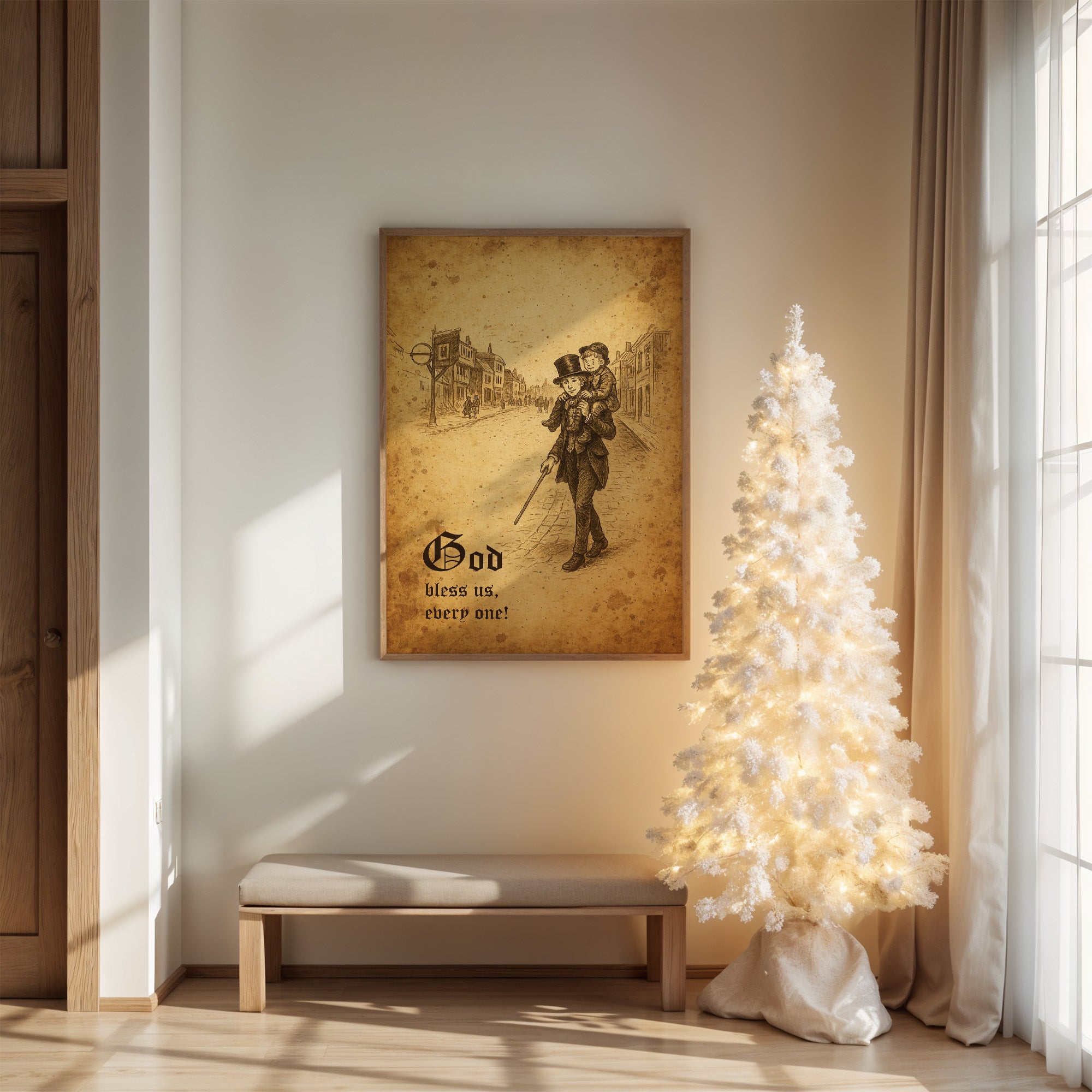 Victorian Streets At Christmas Time
