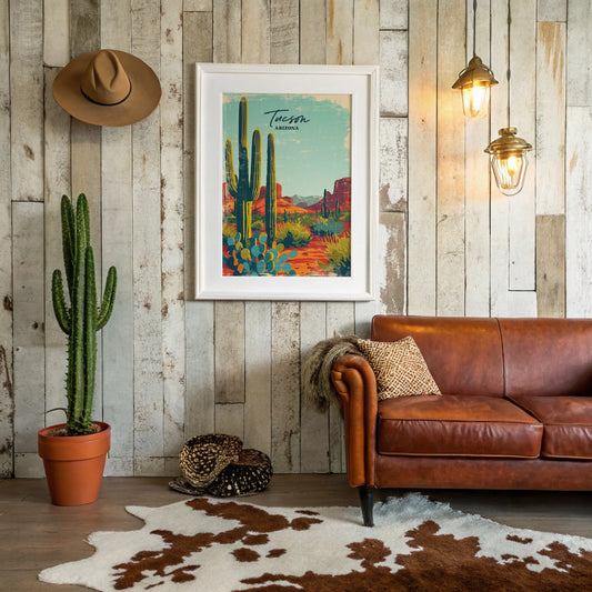 Saguaro Skies Over Painted Trails