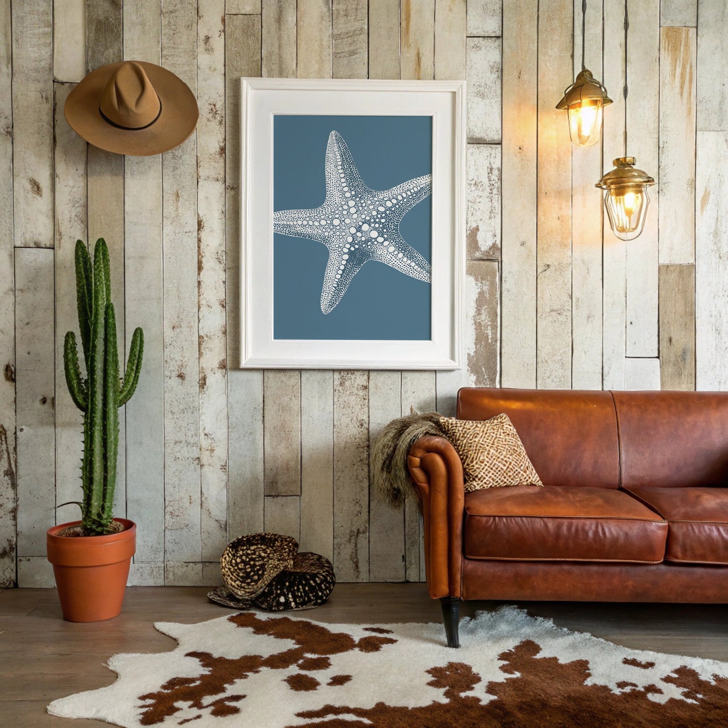 Coastal Memory On Slate Blue