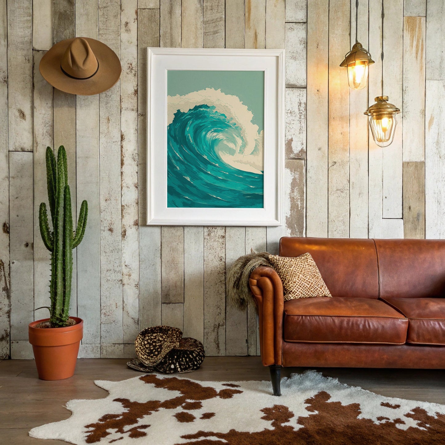 Teal Currents Meet Desert Calm