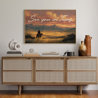 Lone Rider Faces Amber Horizon