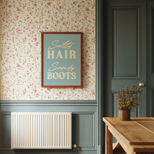 Coastal Words Against Sky Blue