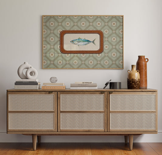 Coastal Memory In Leather Frame