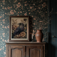 Raven Among Faded Blooms
