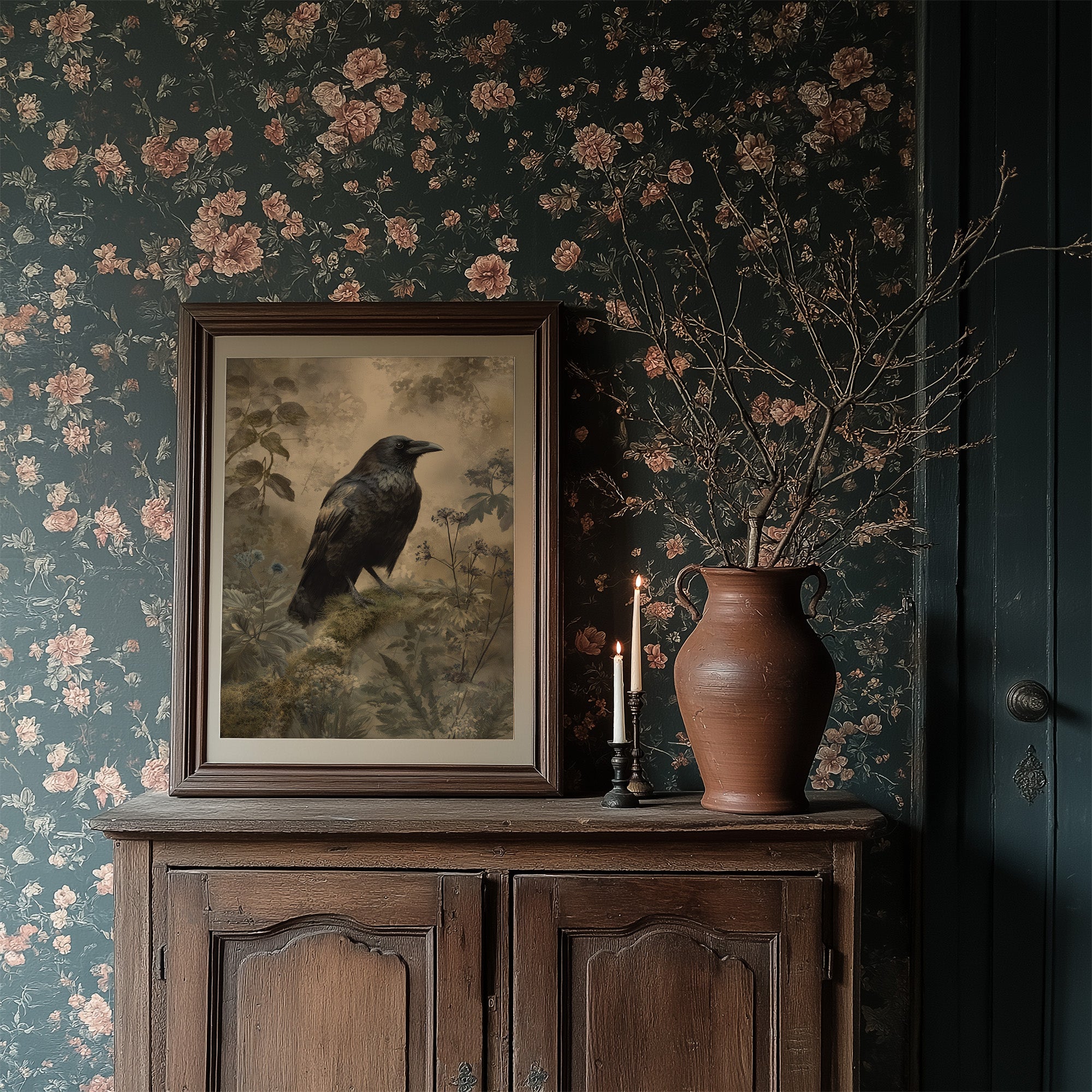 Raven's Perch Among Forgotten Flora