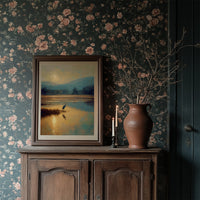 Heron's Dawn On Still Waters