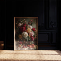 Peonies Bloom Against Velvet Darkness