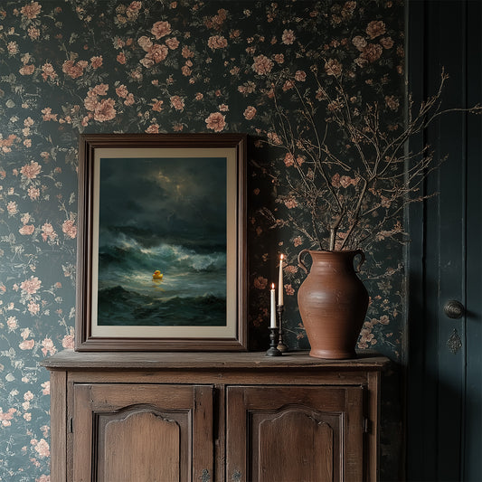 Tiny Yellow Against Raging Seas