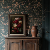 Velvet Blooms Against Midnight Walls