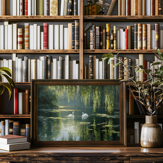 Swans Drift Through Literary Reflections