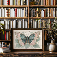 Library Wings Among Leather Spines
