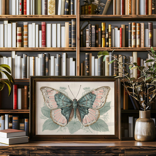 Library Wings Among Leather Spines
