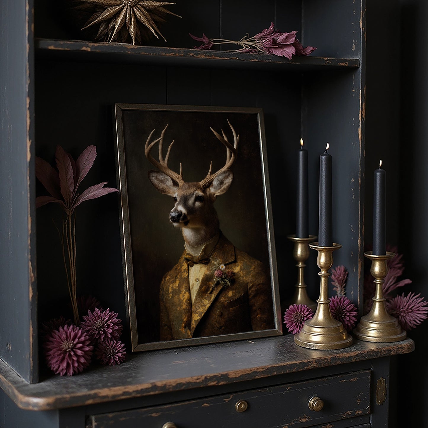 Noble Stag In Gilded Attire