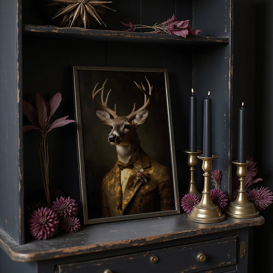 Noble Stag In Gilded Attire