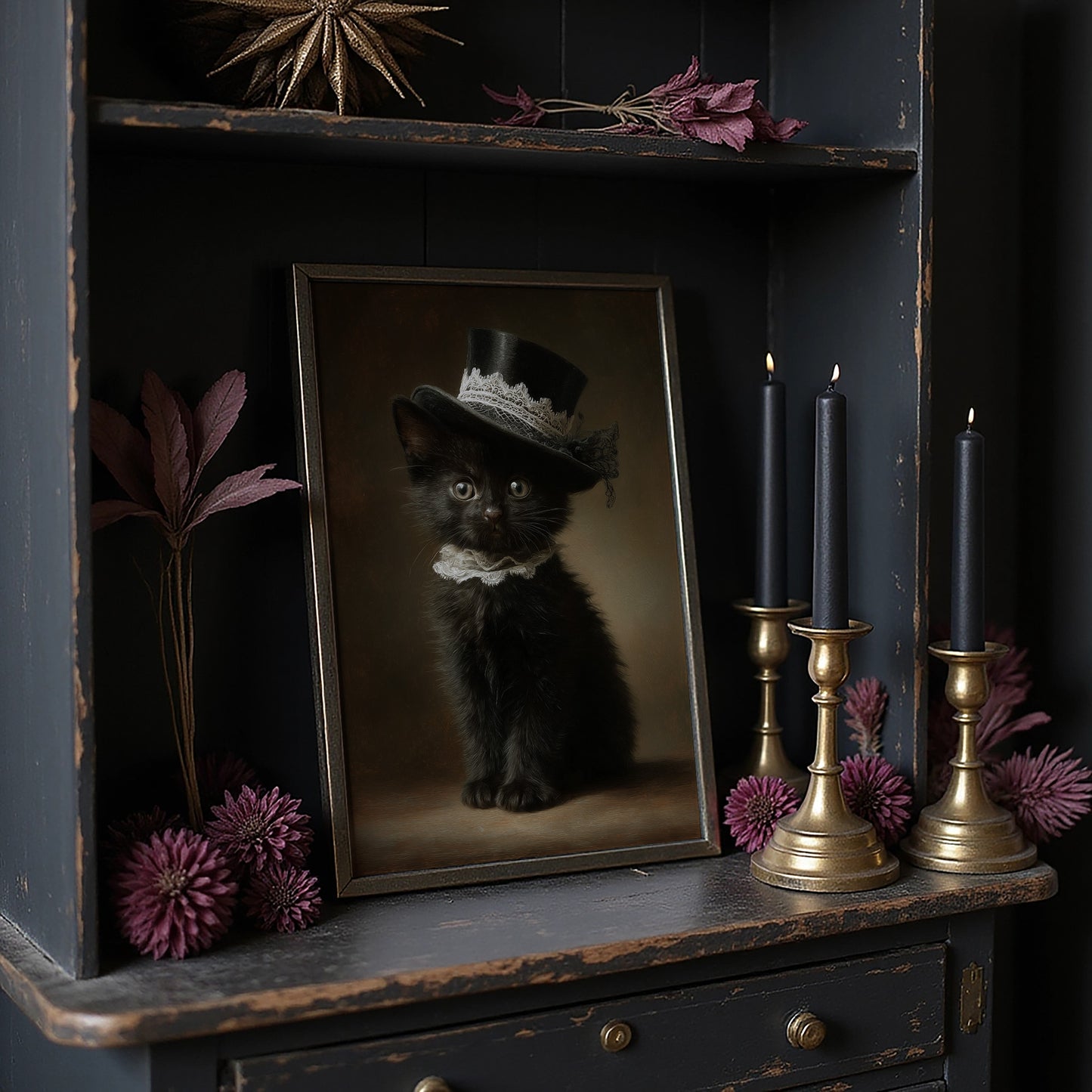 Victorian Feline In Top Hat