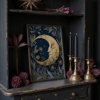 Midnight Blooms Around Lunar Face