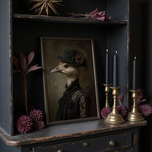 Feathered Nobility In Vintage Attire