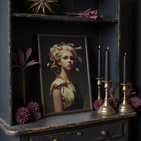 Golden Serpents Among Ivory Drapes