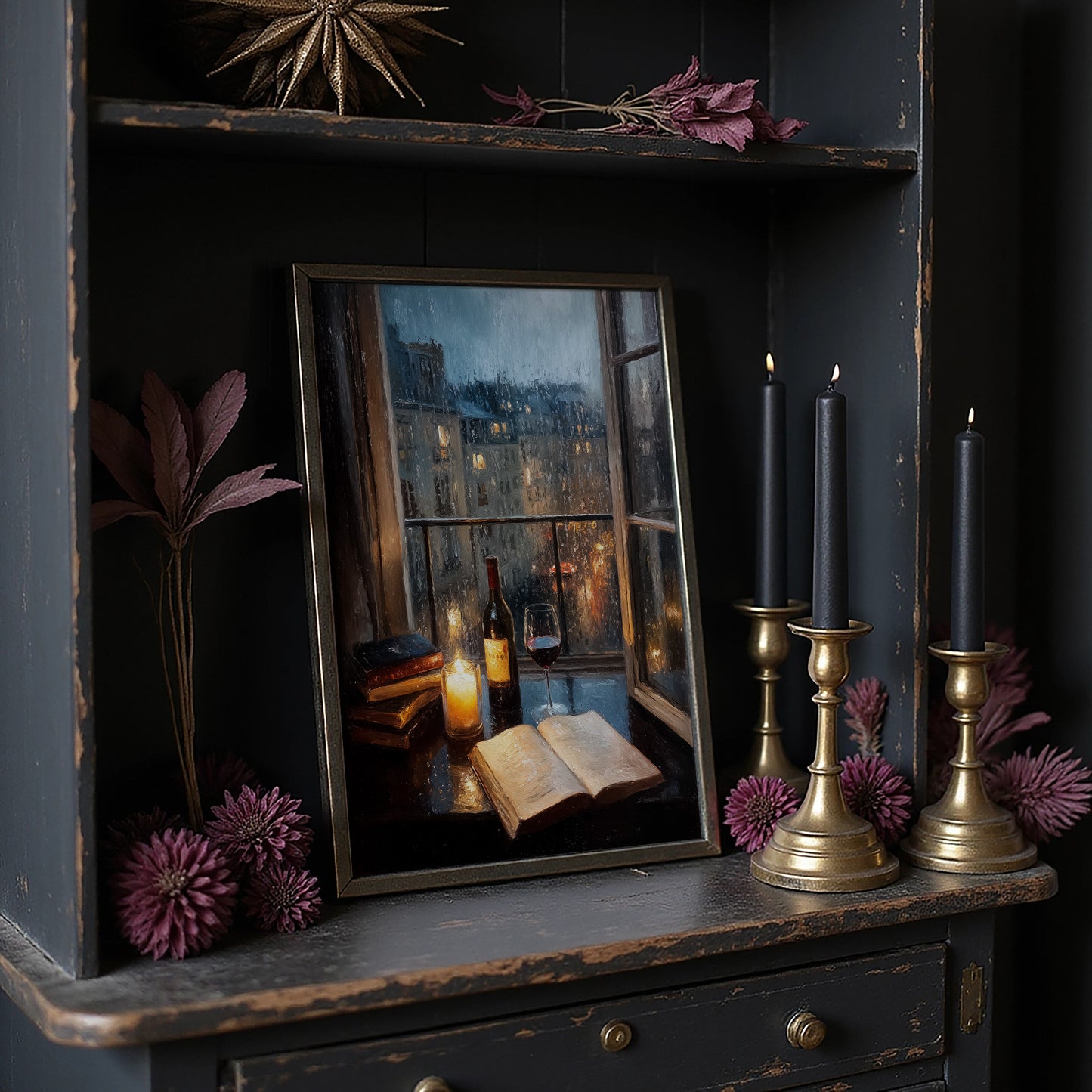 Paris Rainfall And Vintage Pages