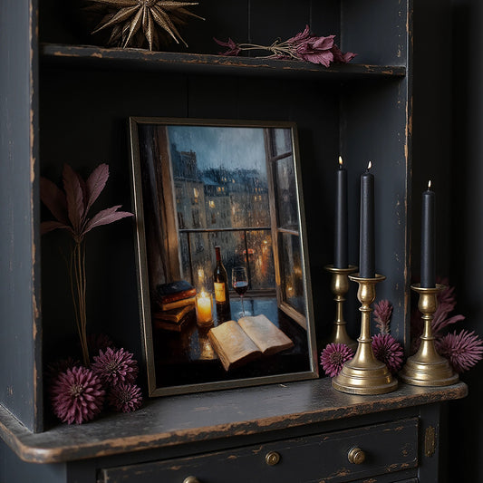 Paris Rainfall And Vintage Pages